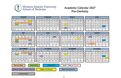 Academic Calendar 2027