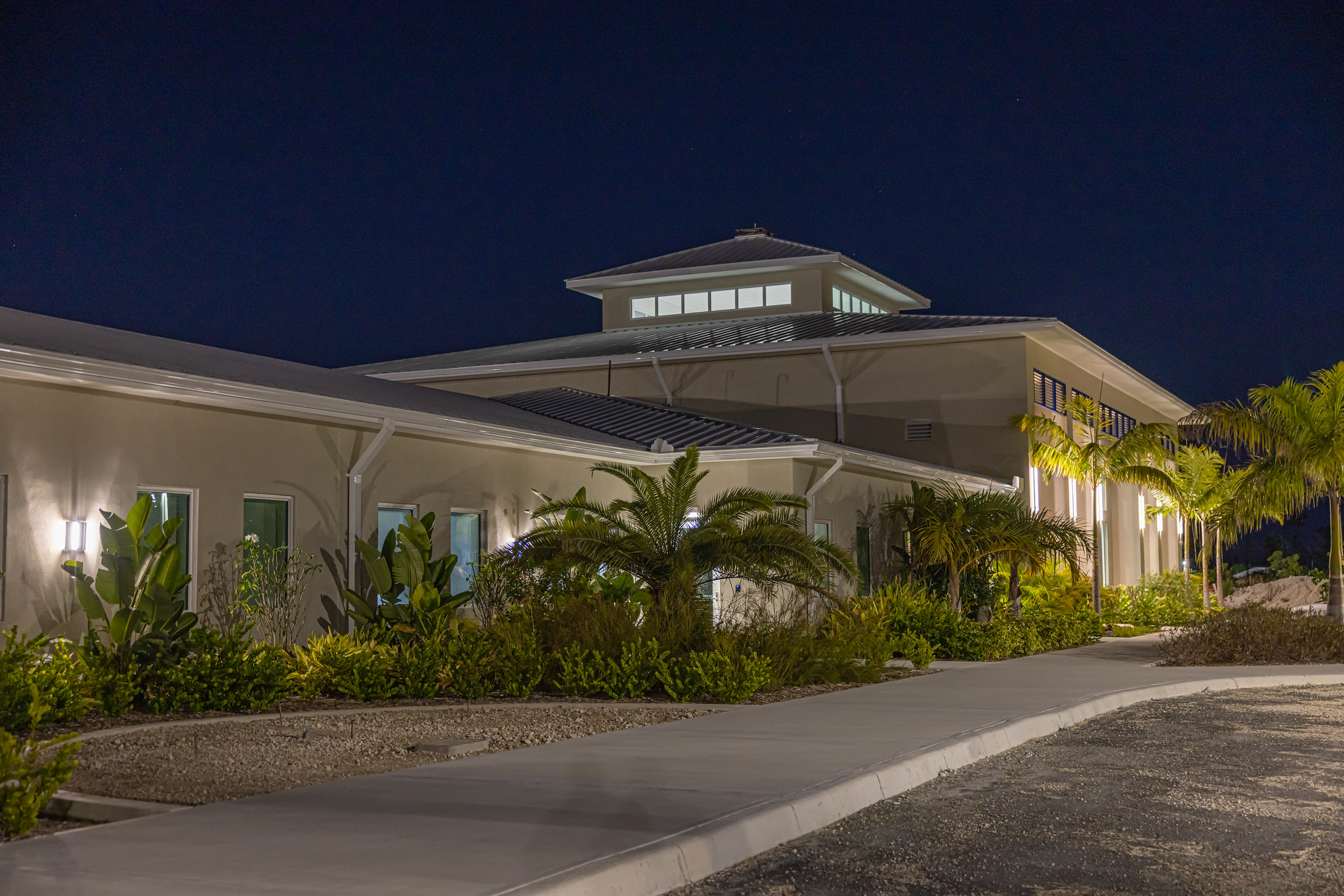WAUSM campus at night